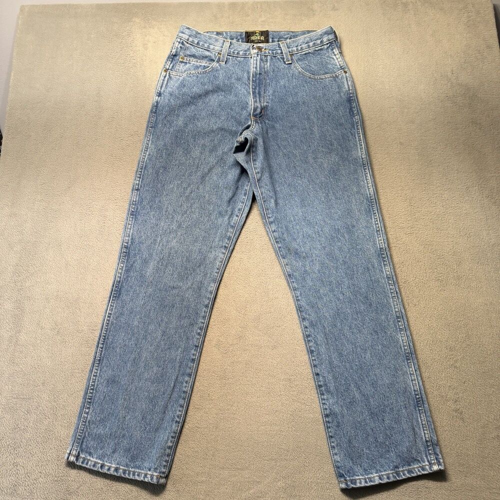 RedHead Mens 33x32 Classic Fit Jeans Blue Straight Leg Denim Pants Casual